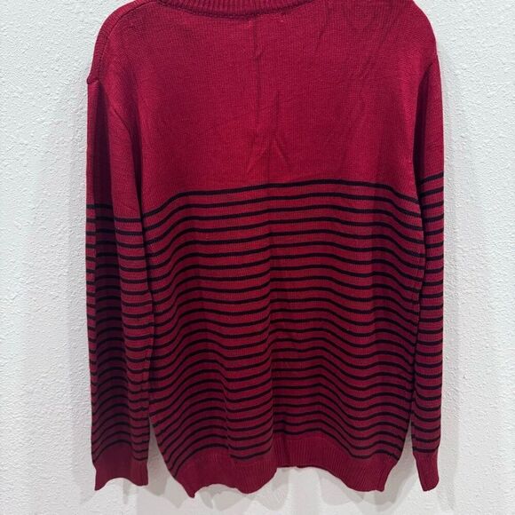 Coofandy red stripe sweater size XL - Picture 5 of 7